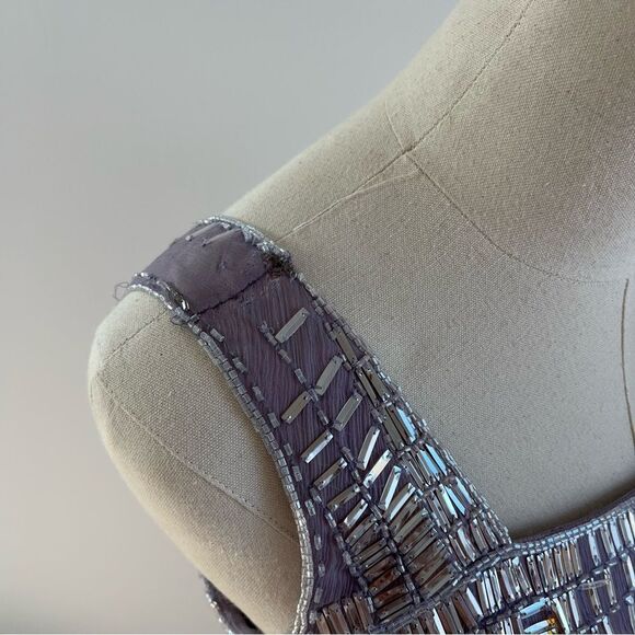 Carolina Herrera Silk Sequins Purple Dress - Picture 4 of 16